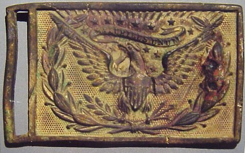 Model 1851 sword belt plate dug at Sienna.